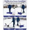 Heavy-Duty Snow Shovel with Wheels, 5-Position Adjustable Blade & Handle, 29/36 Inch Galvanized Steel Snow Pusher for Driveway and Yard - 4 of 4