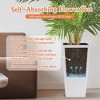 KWPZQEB Modern Tall Planters with Rattan Texture – Set of 2, Water Level Indicator & Self-Watering, Indoor/Outdoor Decorative Flower Pots - 3 of 4