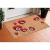 HomeRoots 24" X 36" Natural And Red Coir Floral Outdoor Door Mat - 2 of 4