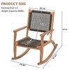 SKRAN Set of 2 Wicker Outdoor Rocking Chair, Patio Chairs Chairs with Rattan Seat & Backrest for Backyard, Balcony, and Poolside - 3 of 4