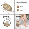 Evideco French Home Goods Wooden Massage Brush, Dual-Function Body Scrubber with Rubber Nodules, Exfoliation and Relaxation - 3 of 4