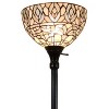 Amora Lighting White Color Torchiere Floor Lamp 72" Tall - 2 of 3