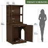 LunaLulinlk Brown large invisible cat litter box, wooden cat furniture, for indoor use - 4 of 4