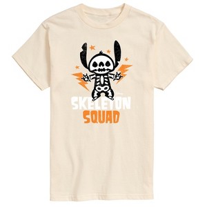 Men's - Lilo and Stitch - Halloween Skeleton Squad Short Sleeve Graphic T-Shirt - 1 of 4