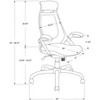 Vynxaria Office Chair, Adjustable Height, Swivel, Ergonomic, Armrests, Computer Desk, Work, Black Mesh, Chrome Metal - 2 of 4
