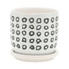 Okak Set of 2 Ceramic Planters with Polka Dot Design 5/6 Inch, White and Black for Indoor and Outdoor Use - 2 of 4