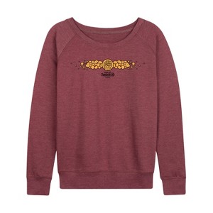 Women's - Marvel - Fantastic 4 Thing Lightweight French Terry Wide Neck Long Sleeve Shirt - 1 of 4
