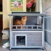 Aivituvin-AIR33 Outdoor Cat House, Indoor Wooden Cat House (Inner space 10.9 ft²) - 3 of 4