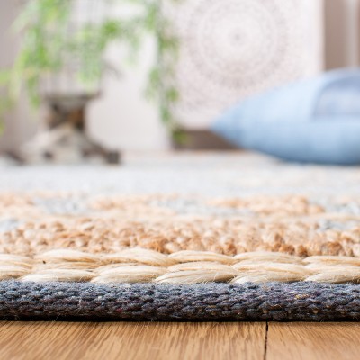 Handmade Blue Flat Woven Rectangular Area Rug, 3' x 5'