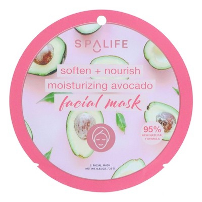 SpaLife Moisturizing Face Mask Avocado - 0.81oz