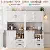 Stylish Kitchen Pantry Cabinet with Microwave Stand, Tall Hutch with Drawers & Shelves, Perfect Storage Solution for Dining and Living Rooms - 4 of 4