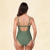 Women's Crochet Detail Scalloped Neckline Maternity One-Piece Swimsuit - Cupshe - 4 of 4