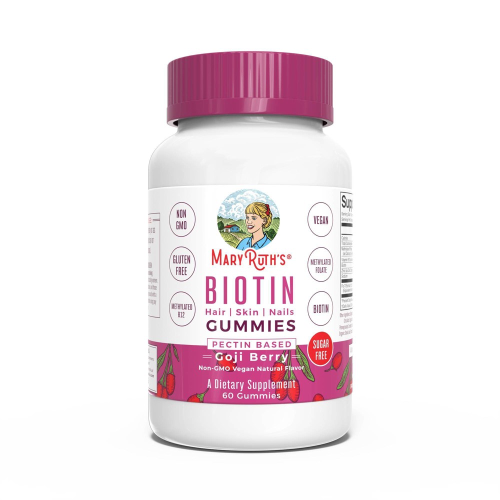 Photos - Vitamins & Minerals MaryRuth's Hair, Skin and Nails Biotin Gummies - 60ct