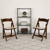 Emma and Oliver 4 Pack Wood Folding Chair with Vinyl Padded Seat - 2 of 4