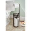 Vine Metal Free Standing Toilet Paper Tissue Holder, Bronze - 3 of 3