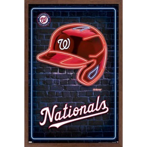 Trends International MLB Washington Nationals - Neon Helmet 23 Framed Wall Poster Prints - 1 of 4