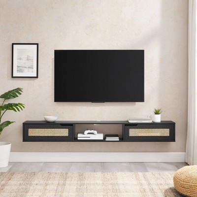 NicBex Modern TV Stand Rattan-Door TV Stand for TVs up to 80 Inches for Living Room, Bedroom