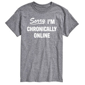 Men's - Instant Message - Sorry I'm Chronically Online Short Sleeve Graphic T-Shirt - 1 of 4