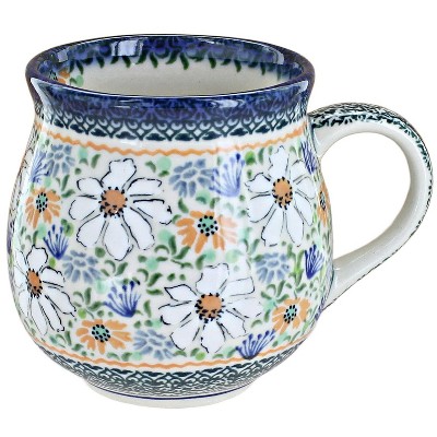 Blue Rose Polish Pottery K04D Galia Large Bubble Mug