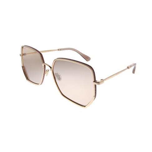As Is Jimmy Choo 58mm Round Frame Sunglasses w/ Chain 