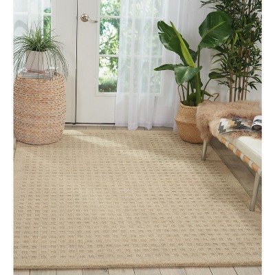 Elegant Taupe Hand-Woven Wool Area Rug 5' x 7'