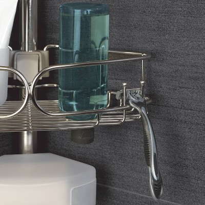 Stainless Steel Tension Pole Shower Caddy with Adjustable Shelves