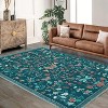 Fulvari Area Rugs,Washable Floral Area Rugs, Non-Slip and Stain Resistant Soft Throw Indoor Carpet for Dining Room Kitchen Home Decor - 3 of 4