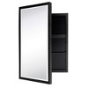 TEHOME Rectangular Metal Framed Recessed Bathroom Medicine Cabinet with Mirror - 3 of 4
