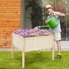 Costway Raised Garden Bed 42''x30''x32'' Elevated Wood Planter Box Stand Patio Yard - 3 of 4