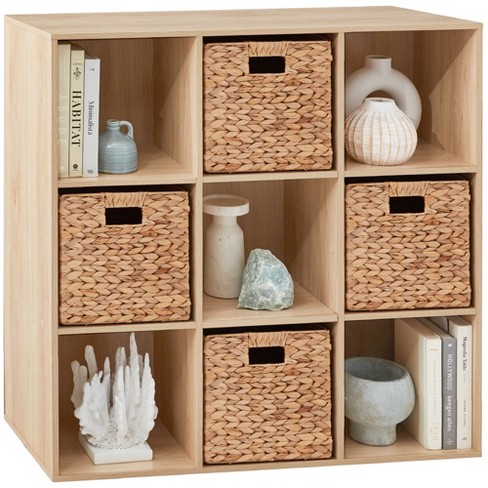 Bin Storage Cabinet With 3 Half-Width Shelves