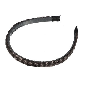 Unique Bargains Women's Synthetic Hair Plaited Headband Braid Braided with Teeth 1 Pc - 1 of 4
