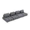 120" Teddy Straight Sectional Sofa, Spacious Seats, Mid-Century Modern - 4 of 4