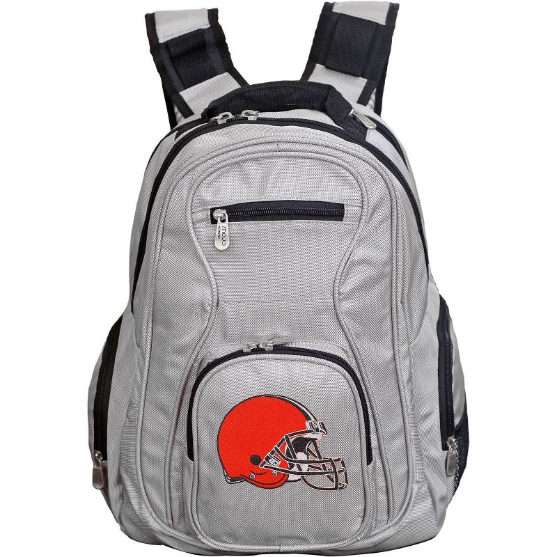NFL Cleveland Browns Premium 19&#34; Laptop Backpack - Gray, 1 of 2