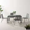 Fenton 5pc Outdoor Wicker/Metal Dining Set: Rectangular Table, Stackable Chairs - Crosley - 3 of 4