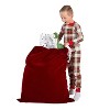 Burgundy Velvet Santa Toy Bag - 3 of 3