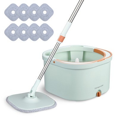 Yescom 3L Square Spin Mop and Bucket Green