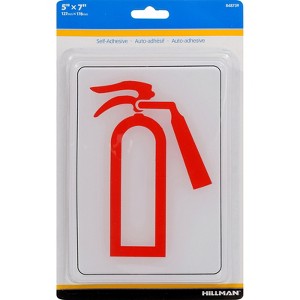 Hillman English White Fire Extinguisher Sign 7 in. H X 5 in. W - Case of 6 - 1 of 1