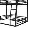 Kumasinova Metal Bunk Bed,Heavy Duty Floor Bunk Bed with Ladder,High Guardrail for Kids,Adults,School,Bedroom,Noise Reduced - 3 of 4