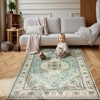 Lahome Medallion Floral Hallway Area Rug–Soft Low Pile Washable Non-Slip Carpet for Kitchen,Bedroom, Living Room,or Dining Room - 3 of 4