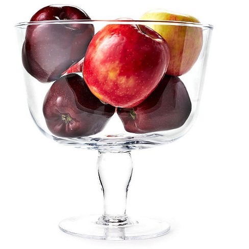 Large Glass Salad Bowl - Microwave & Dishwasher Safe - Mixing and Serving  Dish - Clear Glass Fruit Bowl and Trifle Bowl