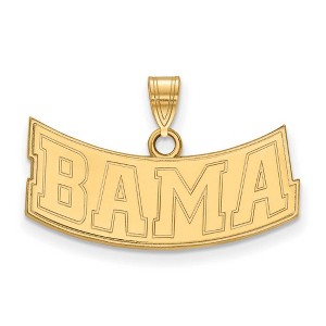 Black Bow Jewelry 14k Yellow Gold Plated Sterling Silver Alabama Crimson Tide NCAA Small Pendant - 1 of 3