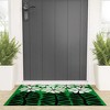 Modern Tropical Mod Flower Garden Black White Looped Vinyl Welcome Mat - Society6 - 2 of 4