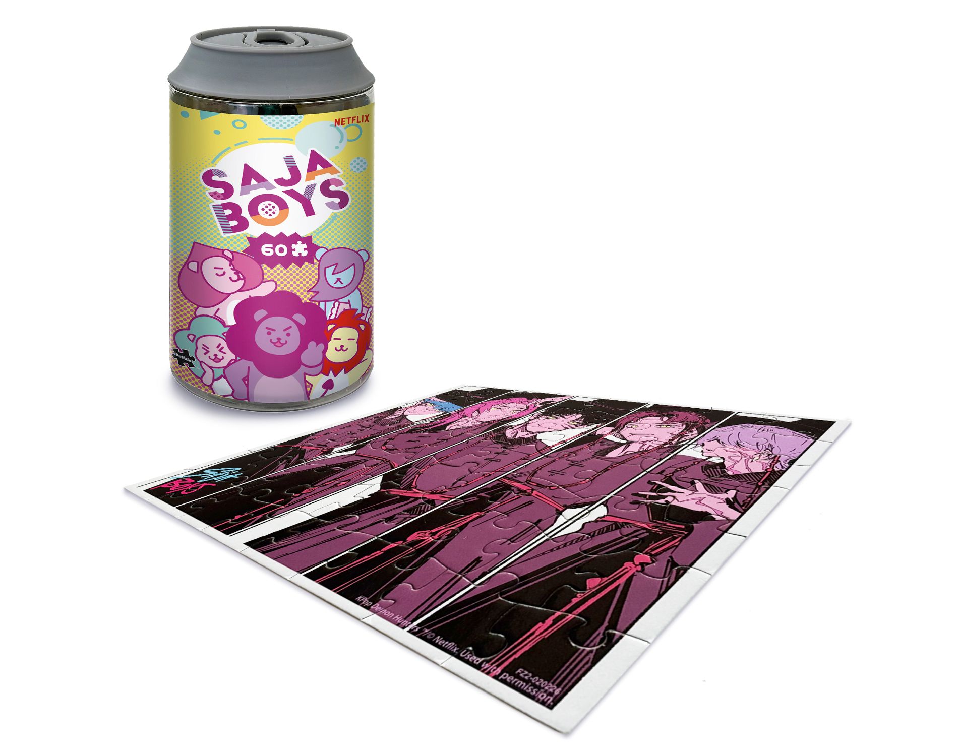 KPop Demon Hunters: Saja Boys Soda Demon Puzzle 60pc Can