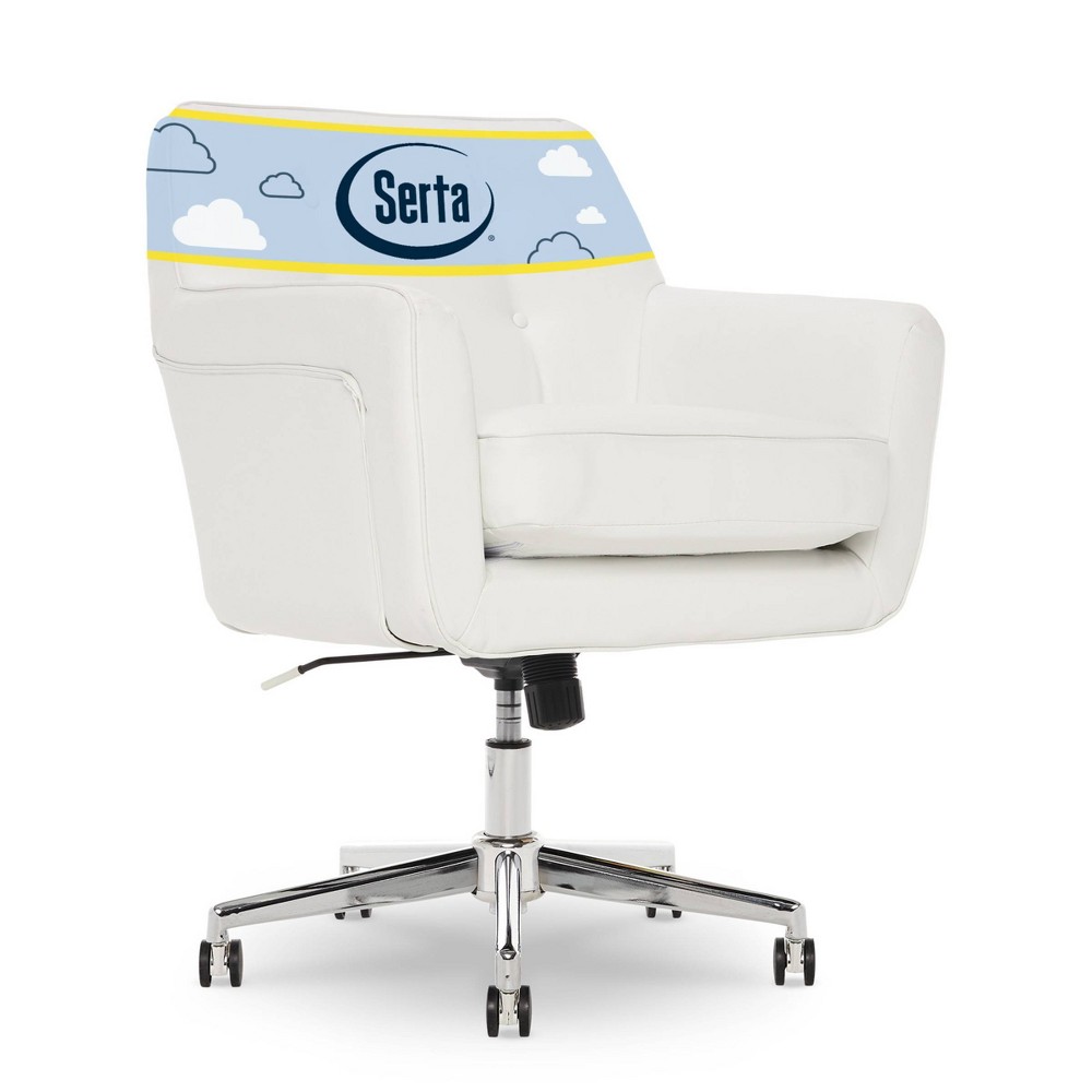 Photos - Computer Chair Serta Style Ashland Home Office Chair Clean White - : Nautical Design, Wood 