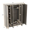 NicBex 67.90"H Armoire Mirror Wardrobe Closet Storage Cabinet with 4 Doors & Shelves & Drawer for Bedroom - 3 of 4