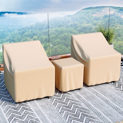 Costway Patio Furniture Covers Waterproof Conversation Covers for 3 PCS Bistro Set