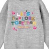 Minecraft Franchise Let's Explore Together Youth Heather Gray Crew Neck Sweatshirt - 2 of 2