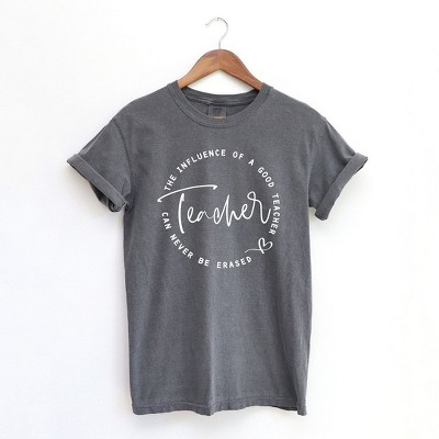 Simply Sage Market Women's The Influence Of  A Good Teacher Circle Short Sleeve Garment Dyed Tee