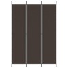 vidaXL 3-Panel Fabric Room Divider, Brown, Foldable Design, Easy Assembly, Versatile Use, Sunlight Blocker - 3 of 4