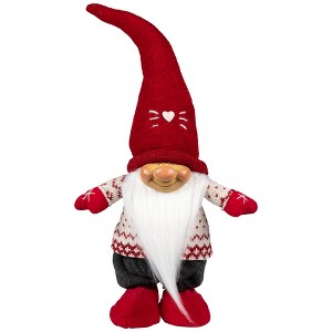 Northlight Plush Standing Nordic Christmas Gnome - 11" - 1 of 4